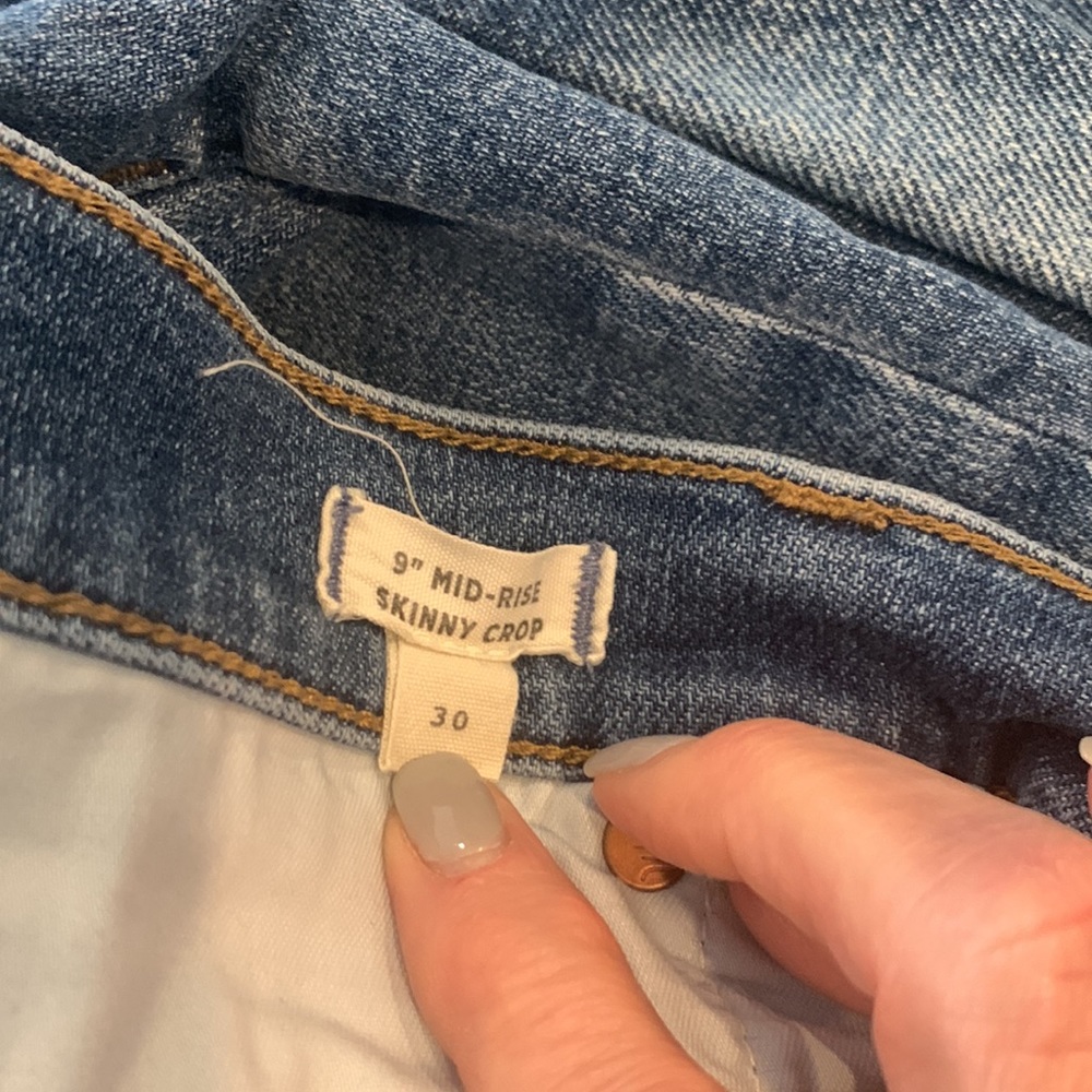 Madewell mid rise skinny cropped button fly denim. Excellent condition. SZ30 - Picture 4 of 7